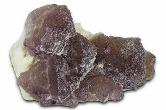 Purple Stepped-Octahedral Fluorite on Quartz - Lupita Mine #368314