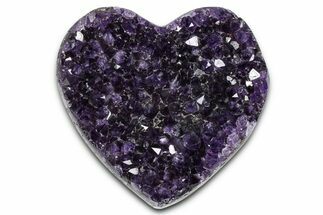 Dark Purple Amethyst Heart - Uruguay #364530