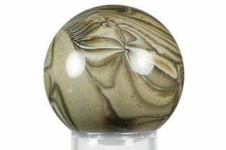 Polished Striped Flint Sphere - Poland #369036