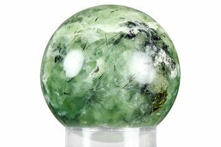 Polished Prehnite With Epidote Sphere #369465