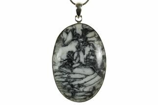Polished Pinolite Pendant (Necklace) - Sterling Silver #369861