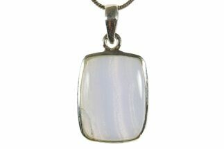 Blue Lace Agate Pendant (Necklace) - Sterling Silver #369866