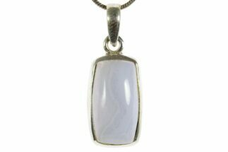 Blue Lace Agate Pendant (Necklace) - Sterling Silver #369867