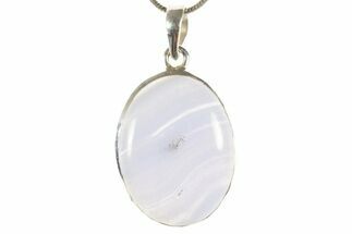 Blue Lace Agate Pendant (Necklace) - Sterling Silver #369910