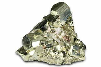 Gleaming Striated Pyrite Cluster - Peru #369804