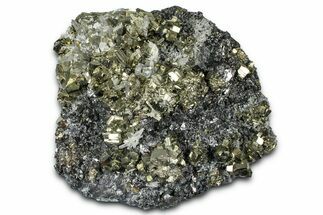 Gleaming Pyrite Crystals with Sphalerite, Galena & Quartz - Peru #369809