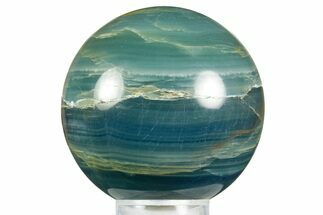Polished Blue Calcite Sphere - Argentina #371055