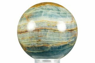 Polished Blue Calcite Sphere - Argentina #371057