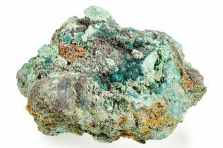 Teal Blue Rosasite on Matrix - Mexico #371787