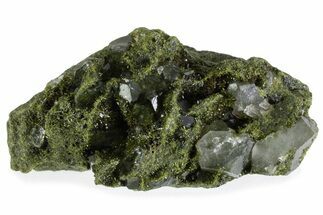 Quartz Crystals on Pistachio-Green Epidote - Turkey #371799