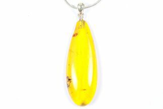 Polished Baltic Amber Pendant (Necklace) - Contains Fly! #368911