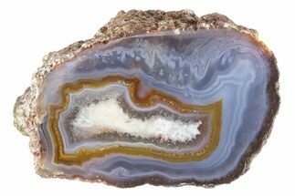 Polished Purple & Orange Banded Agate - Kerrouchen, Morocco #372724