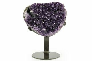 Sparkling Amethyst Geode with Metal Stand - Uruguay #373006