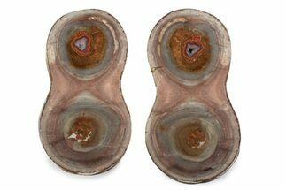 Polished Devil's Red Agate Pair - TeePee Canyon, South Dakota #373408