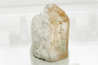 Lustrous Champagne-Pink Topaz Crystal - Utah #374475