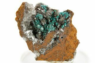 Calcite with Teal Blue Rosasite - Mexico #372272