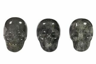 Polished Grey Quartz Crystal Skulls #378608