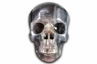 Realistic, Banded Purple Fluorite Skull #378664
