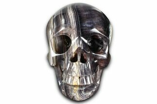Realistic, Banded Purple Fluorite Skull #378666