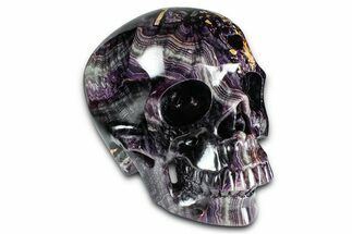 Realistic, Purple Banded Fluorite Skull #378695
