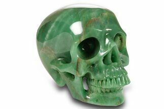 Realistic, Polished Jade (Nephrite) Skull #378614