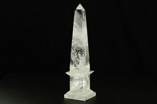 Polished Clear Quartz Obelisk - Madagascar #378873