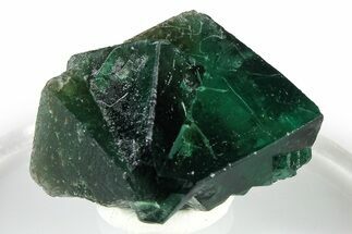Fluorescent Green Fluorite Twins - Diana Maria Mine, England #379546