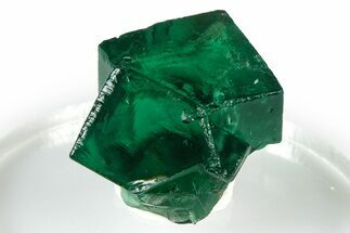 Fluorescent Green Fluorite Twins - Diana Maria Mine, England #379552