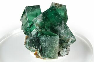 Fluorescent Green Fluorite Twins - Diana Maria Mine, England #379553
