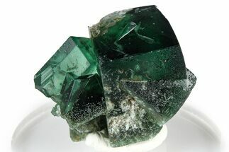 Fluorescent Green Fluorite Twins - Diana Maria Mine, England #379554