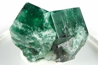 Fluorescent Green Fluorite Twins - Diana Maria Mine, England #379580