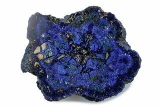 Vivid Blue Cut/Polished Azurite Nodule - Siberia #379857