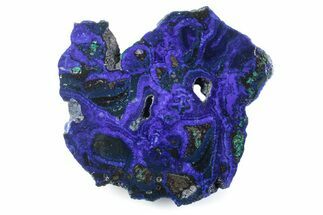 Polished Azurite Slab - Salairsky Mine, Russia #380198
