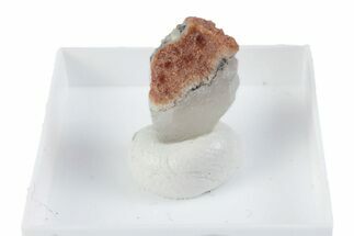 Orange Ferrierite-Mg Aggregates on Chalcedony - Canada #380169