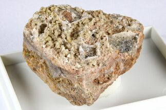 Sparkling, Tetrahedral Zunyite Crystal Cluster w/ Hematite - Iran #380203
