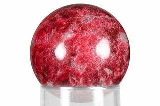 Vibrant Pink, Polished Thulite Sphere - Trondheim, Norway #380811
