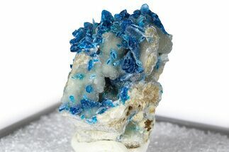 Vibrant Blue Veszelyite Crystals on Hemimorphite - China #380444