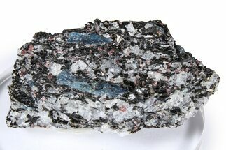 Fluorescent Kyanite & Garnet in Biotite-Quartz Schist - Russia #380657