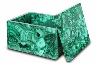 Wide Malachite Jewelry Box - DR Congo #381125