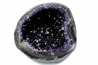 Wide, Intense Purple Amethyst Geode - Uruguay #379325