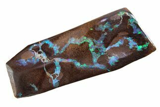 Colorful Polished Boulder Opal Specimen - Queensland, Australia #381732