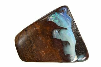 Colorful Polished Boulder Opal Specimen - Queensland, Australia #381823