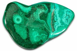 Polished Banded Malachite Specimen - DR Congo #382071