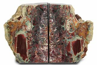 Tall Red and Yellow Jasper Bookends - Marston Ranch, Oregon #382140