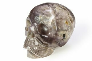 Realistic Brecciated Banded Fluorite Skull #382268