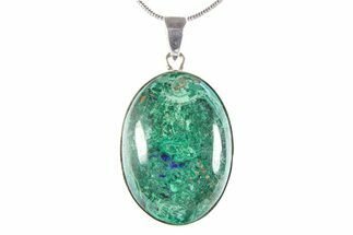 Stunning Malachite and Azurite Pendant - Sterling Silver #382508