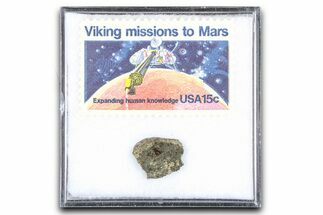 Martian Meteorite ( g) Slice - With Viking Mission Stamp #383228