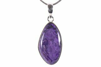 Polished Sugilite Pendant (Necklace) - Sterling Silver #382727