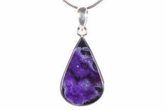 Polished Sugilite Pendant (Necklace) - Sterling Silver #382733