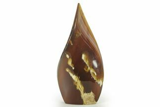 Polished Indonesian Blue Amber Flame #383342
